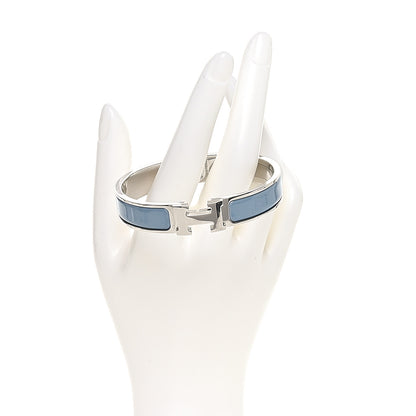 Hermes Enamel Narrow Clic Clac H Bracelet PM Gris Orage 2 of 4