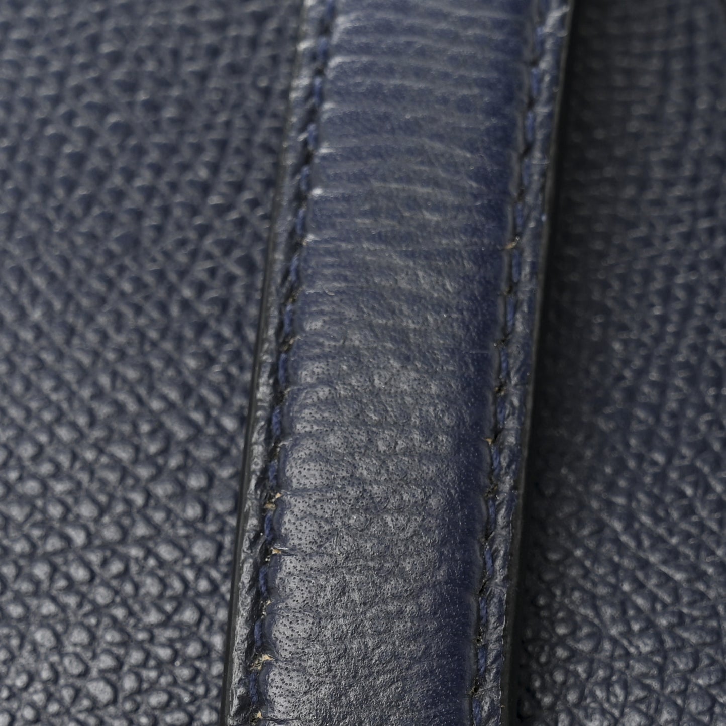 Grained Calfskin Saddle Bag Navy