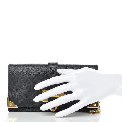 Prada Saffiano Cahier Mini Bag Black 2 of 12