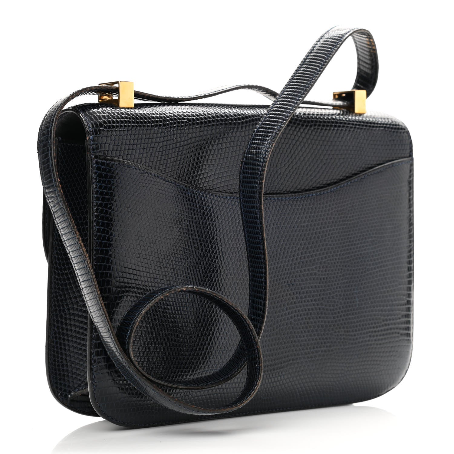 Hermes Lizard Constance 23 Bleu Marine 3 of 16