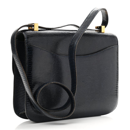 Hermes Lizard Constance 23 Bleu Marine 3 of 16