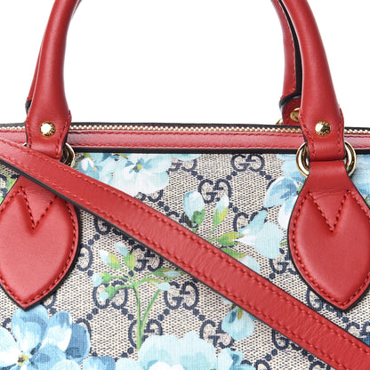 Gucci GG Supreme Monogram Blooms Small Boston Beige Blue Navy Hibiscus Red 10 of 10