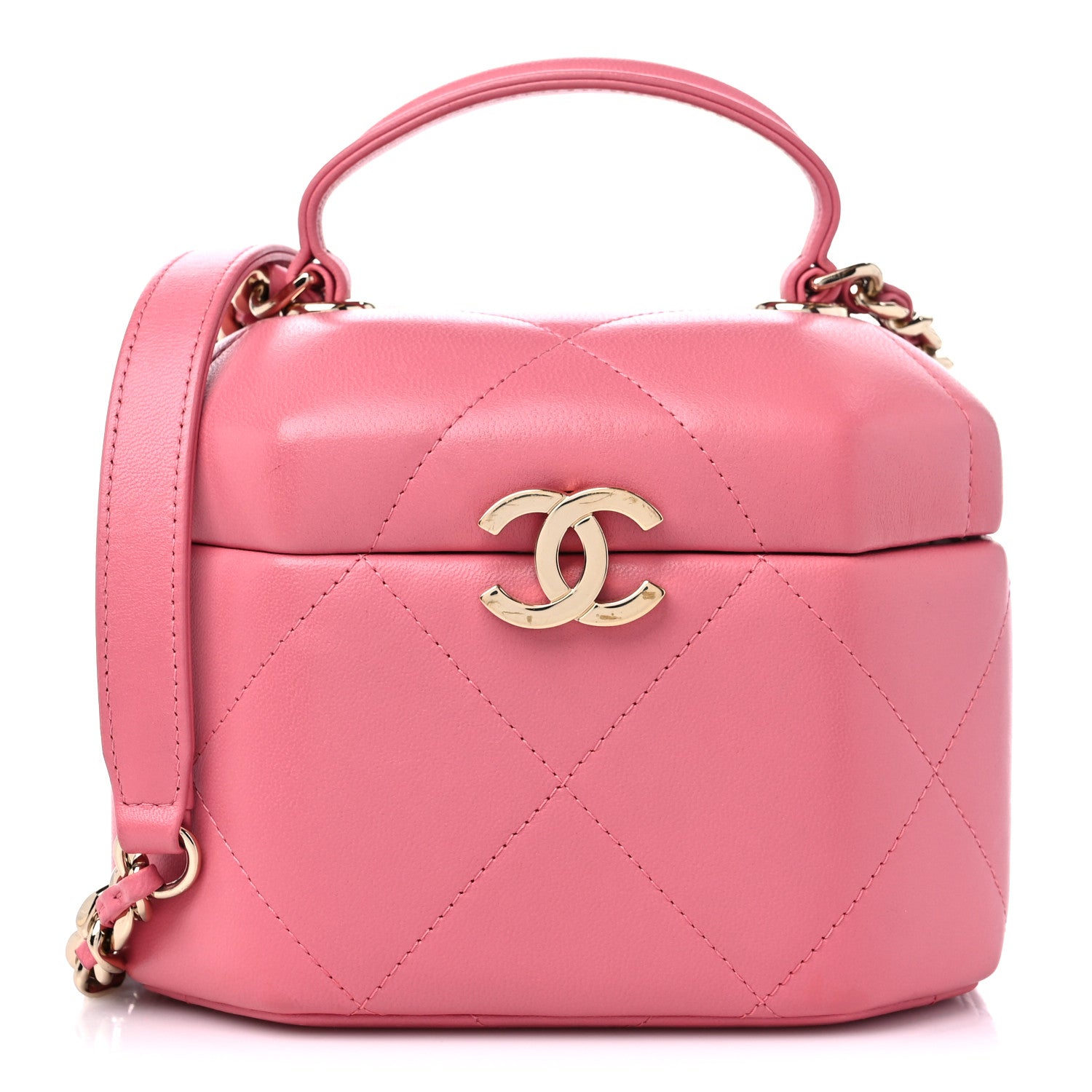 Chanel Lambskin Quilted Vendome Case Pink 1 of 9