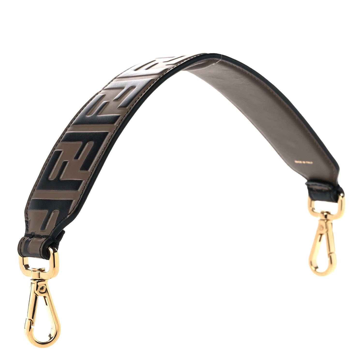 Fendi Calfskin FF 1974 Embossed Mini Strap You Maya Black 3 of 5