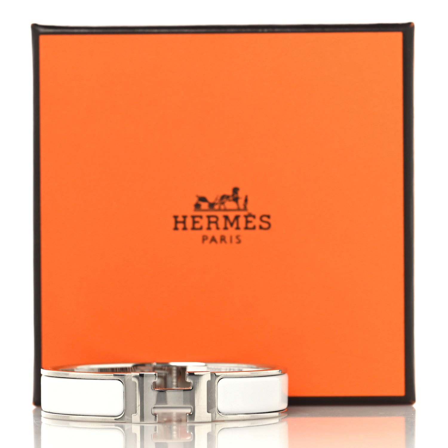 Hermes Enamel Narrow Clic Clac H Bracelet PM White 5 of 5