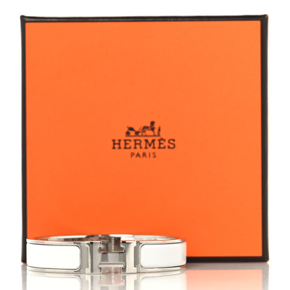 Hermes Enamel Narrow Clic Clac H Bracelet PM White 5 of 5