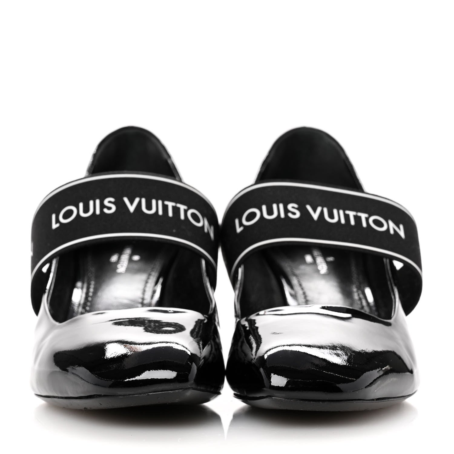 Louis Vuitton Patent Uncover Pumps 38 Black 3 of 11