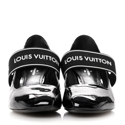 Louis Vuitton Patent Uncover Pumps 38 Black 3 of 11