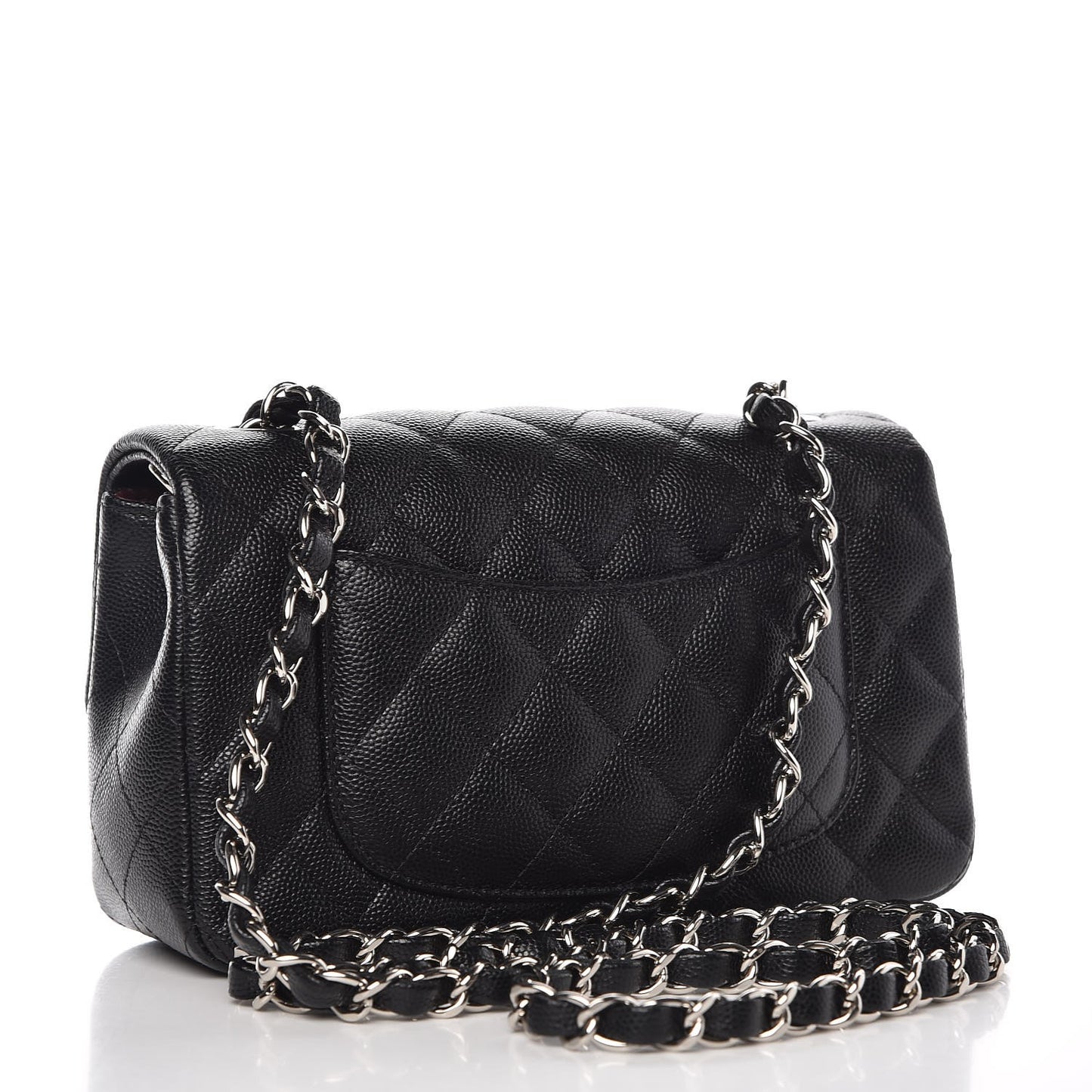 Caviar Quilted Mini Rectangular Flap Black