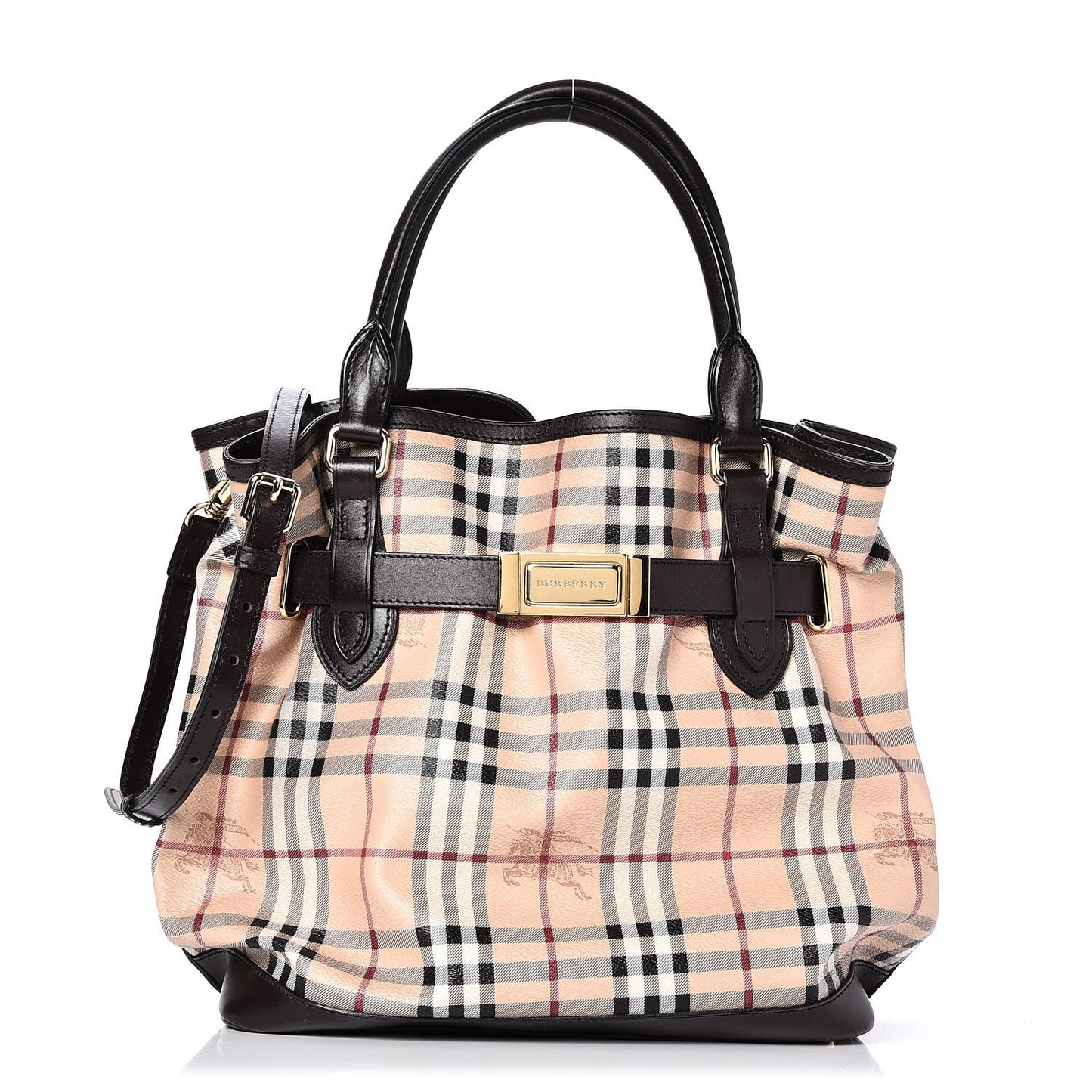 Haymarket Check Medium Golderton Tote Chocolate
