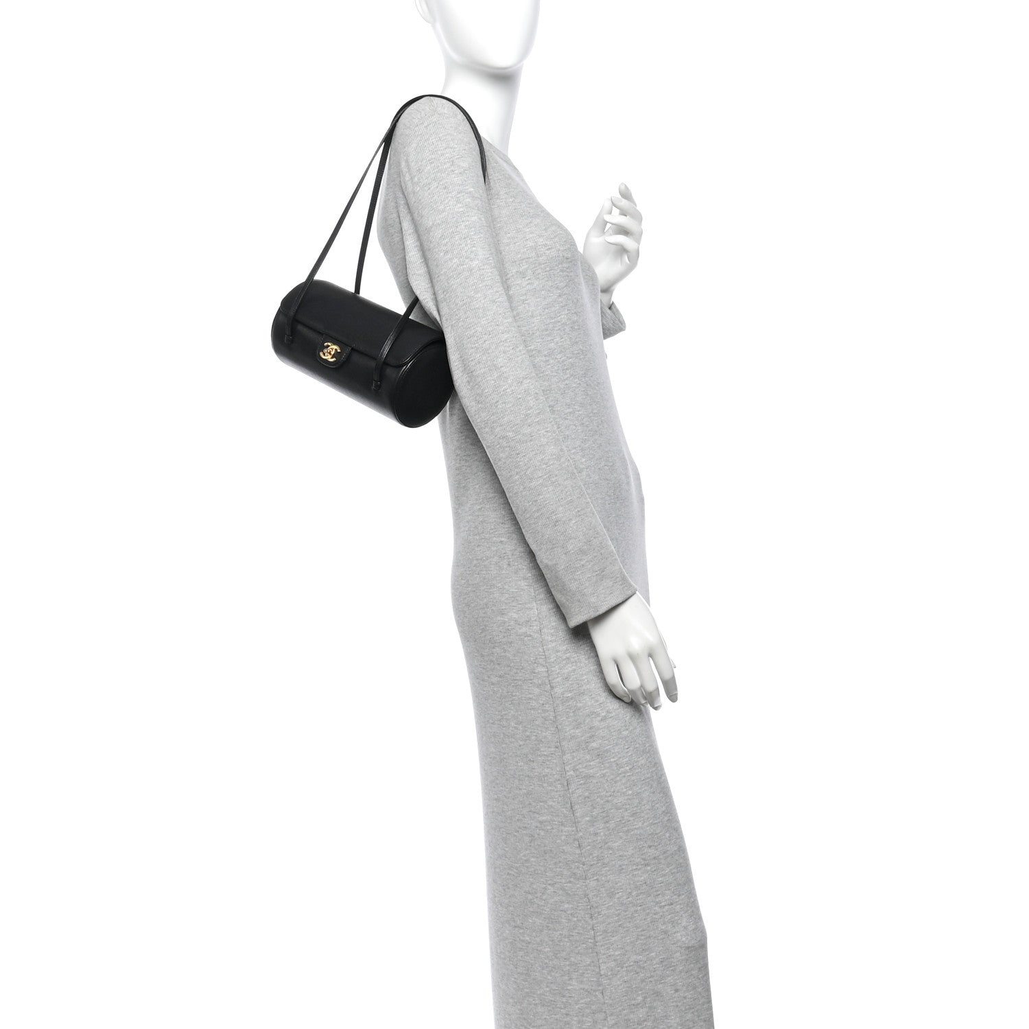 Chanel Shiny Caviar Preppy Coco Small Bowling Bag Black 2 of 10