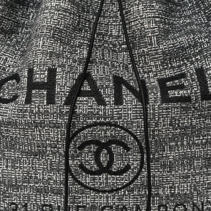 Chanel Canvas Large Deauville Backpack Charcoal 8 of 10