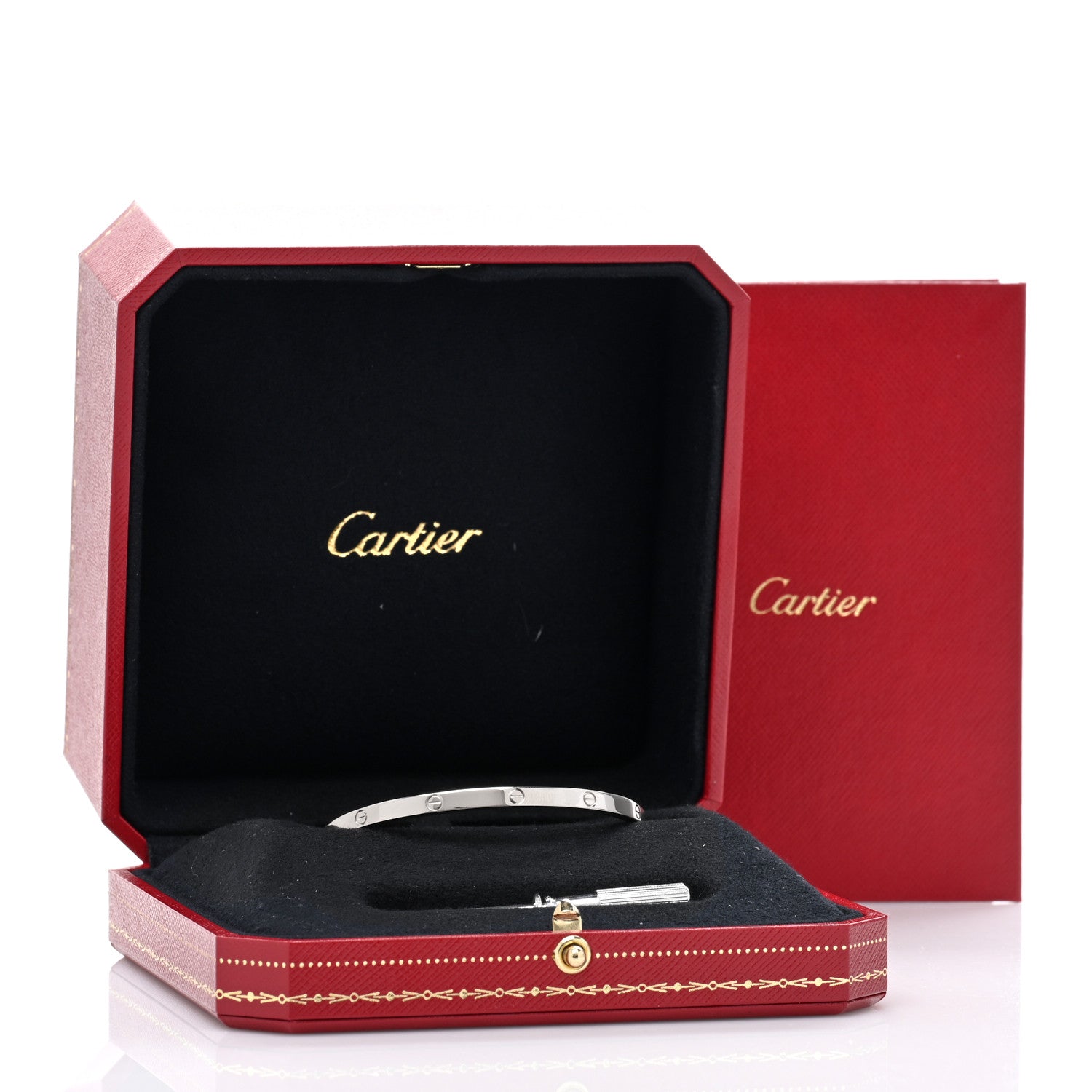 Cartier 18K White Gold Small LOVE Bracelet 17 5 of 5