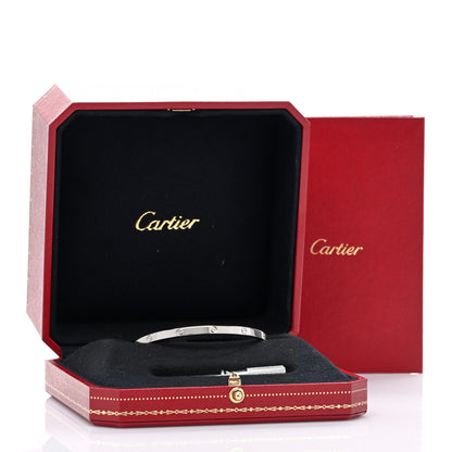 Cartier 18K White Gold Small LOVE Bracelet 17 5 of 5