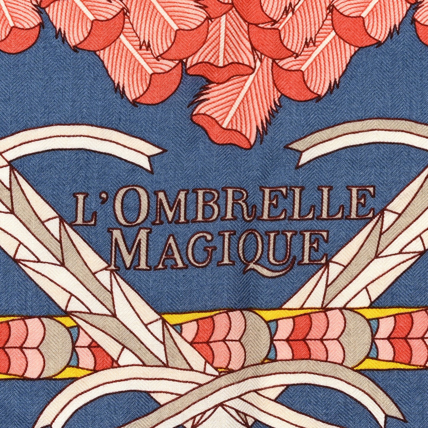 Cashmere Silk L'Ombrelle Magique Shawl 140 Bleu Jean Vieux Rose