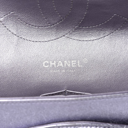 Chanel Metallic Lambskin Quilted Jumbo Double Flap Light Purple 8 of 11