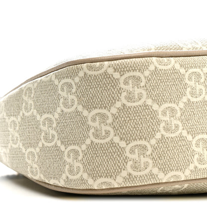 Gucci GG Supreme Monogram Textured Dollar Calfskin Web Small Ophidia GG Handbag Beige Mystic White Oatmeal 9 of 12