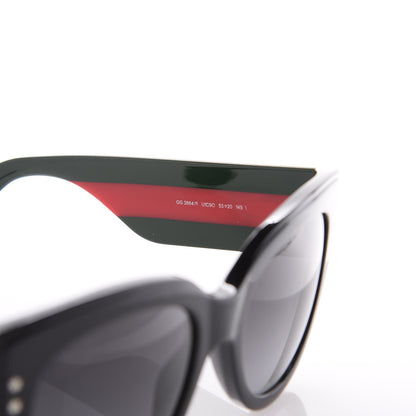 Gucci Acetate Oversized Rectangle Frame Web Sunglasses GG GG3864/S Black 5 of 7