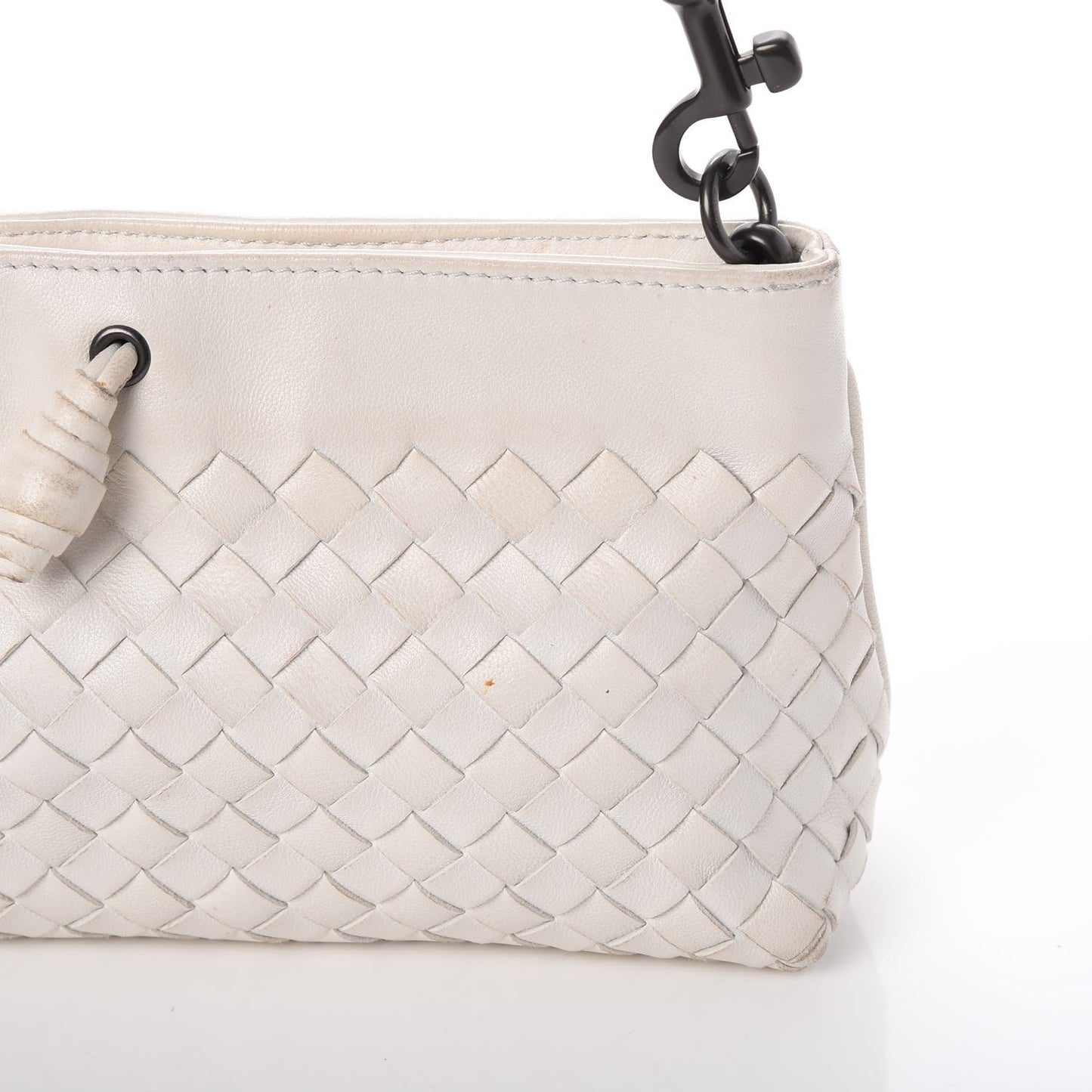 Nappa Intrecciato Mini Shoulder Bag White