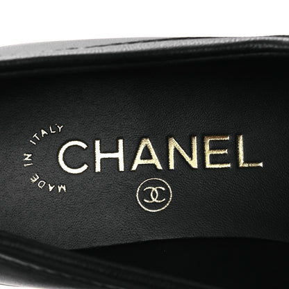 Chanel Lambskin Quilted CC Turnlock Loafers 36.5 Black 9 of 11