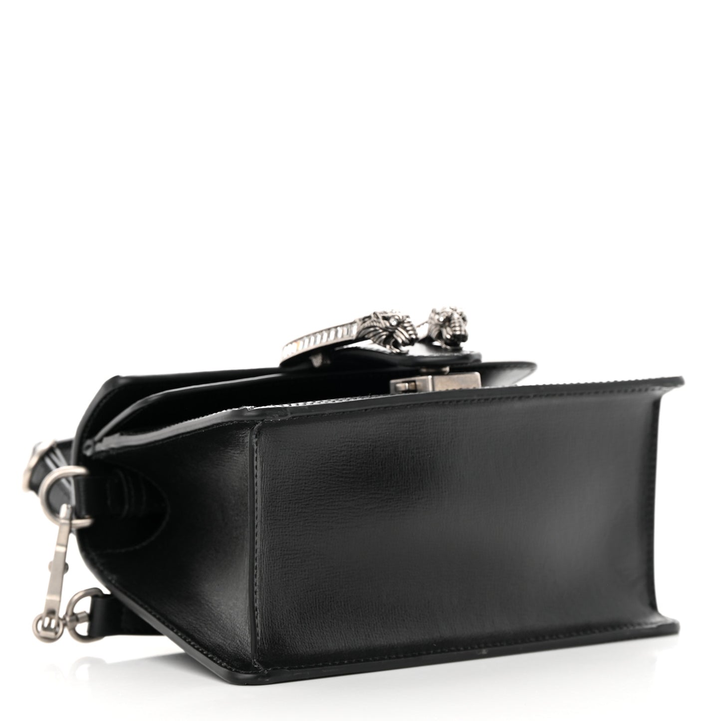 Satin Crystal GG Monogram Mini Dionysus Top Handle Bag Black