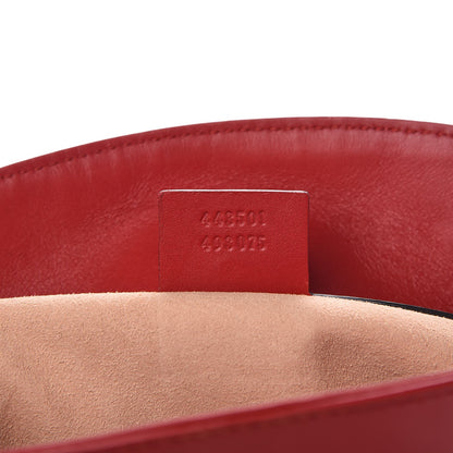 Gucci Calfskin Matelasse Medium GG Marmont Open Top Shoulder Bag Hibiscus Red 7 of 8