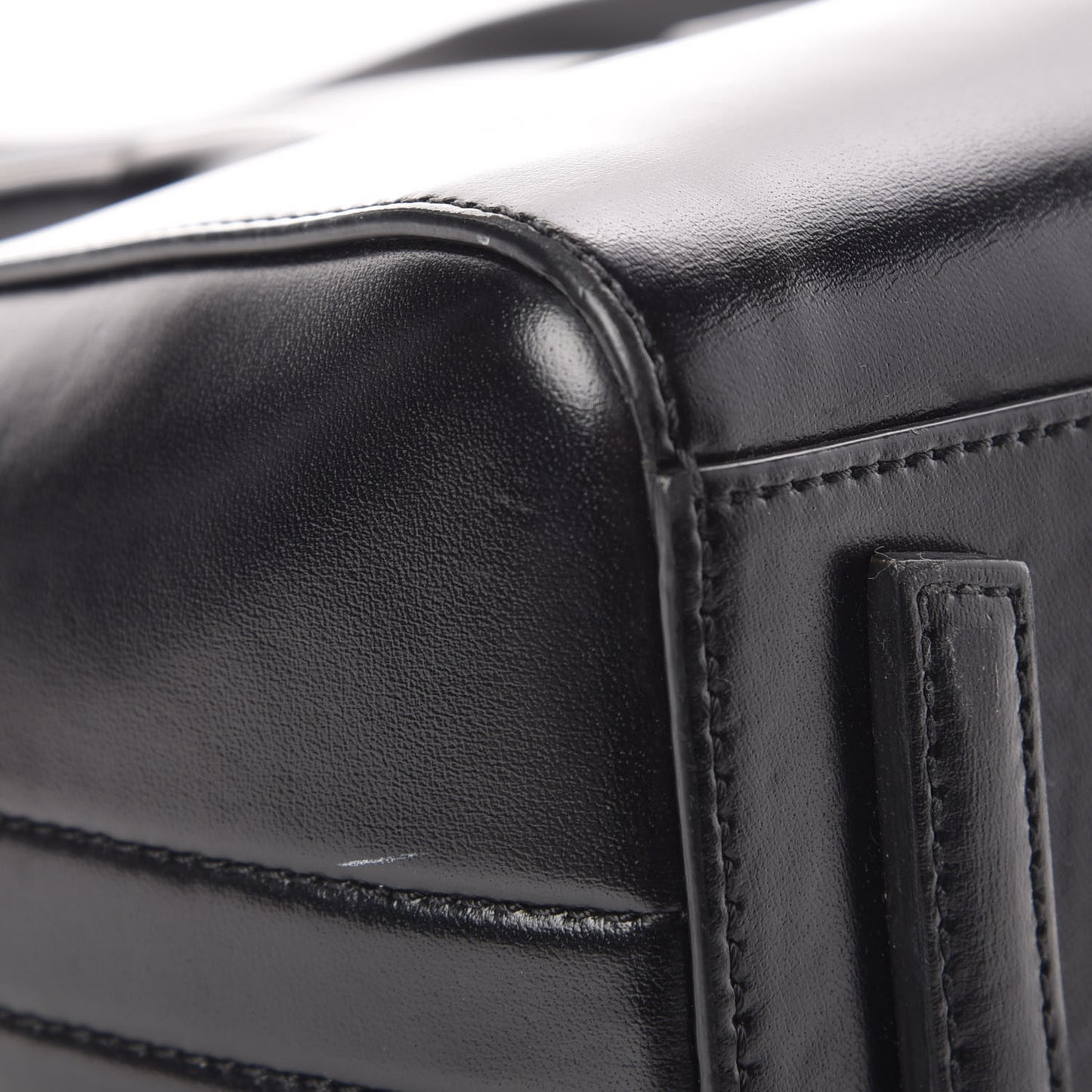 Shiny Lord Calfskin Mini Antigona Black