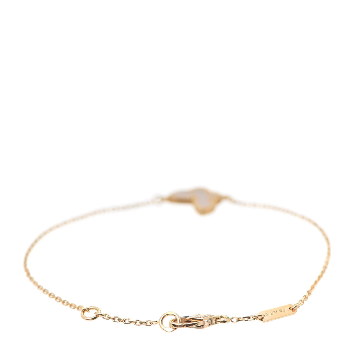 18K Yellow Gold Mother of Pearl Sweet Alhambra Butterfly Bracelet
