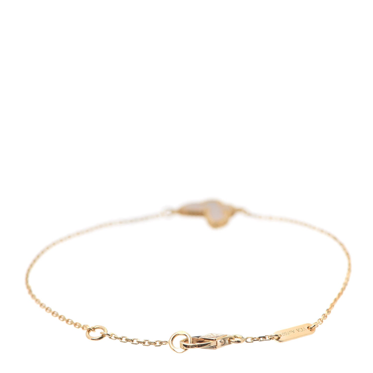 Van Cleef & Arpels 18K Yellow Gold Mother of Pearl Sweet Alhambra Butterfly Bracelet 3 of 7