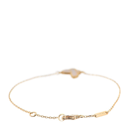 Van Cleef & Arpels 18K Yellow Gold Mother of Pearl Sweet Alhambra Butterfly Bracelet 3 of 7