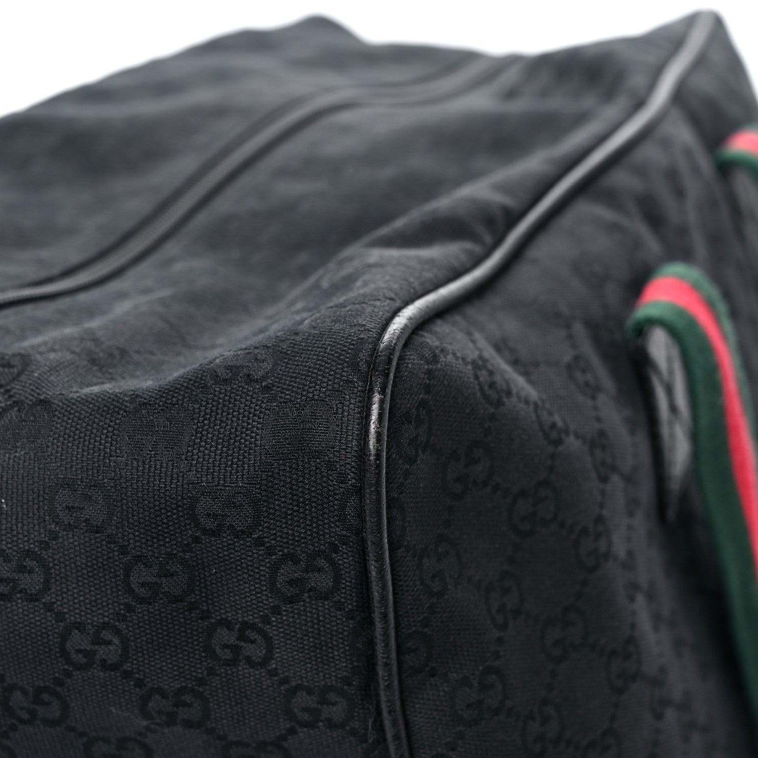 Gucci GG Monogram Web Large Collapsible Carry On Duffle Bag Black 16 of 23
