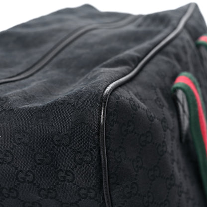 Gucci GG Monogram Web Large Collapsible Carry On Duffle Bag Black 16 of 23