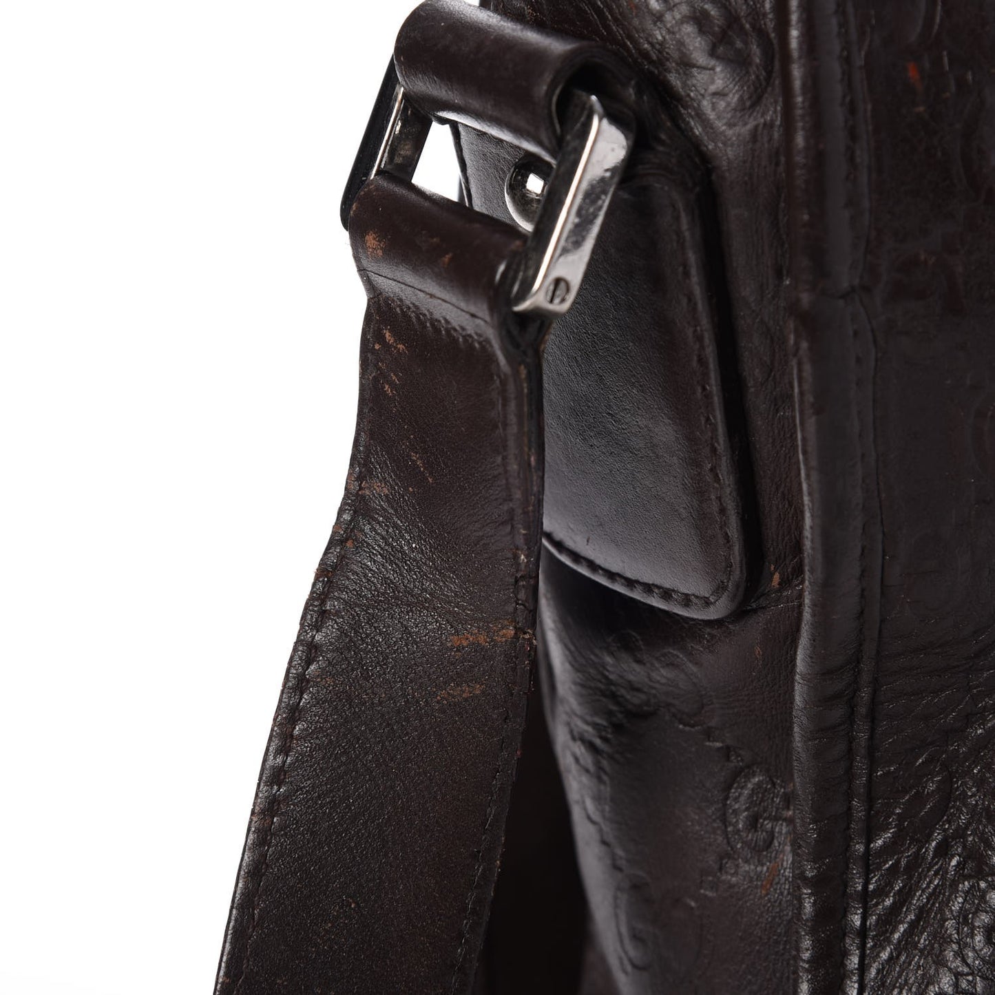 Guccissima Flap Messenger Bag Dark Brown