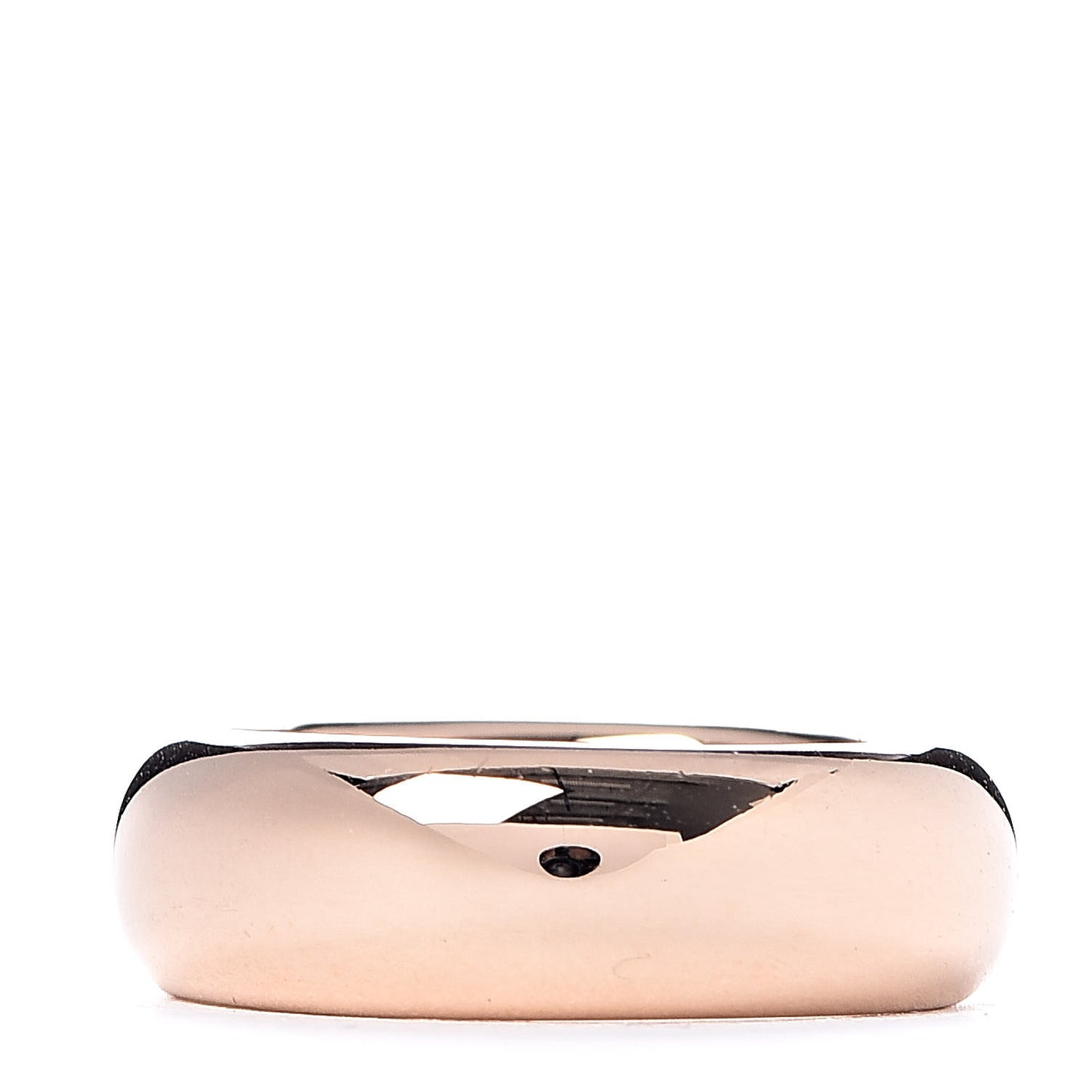 18K Rose Gold Diamond Heart Engraved Band Ring 48 4.5
