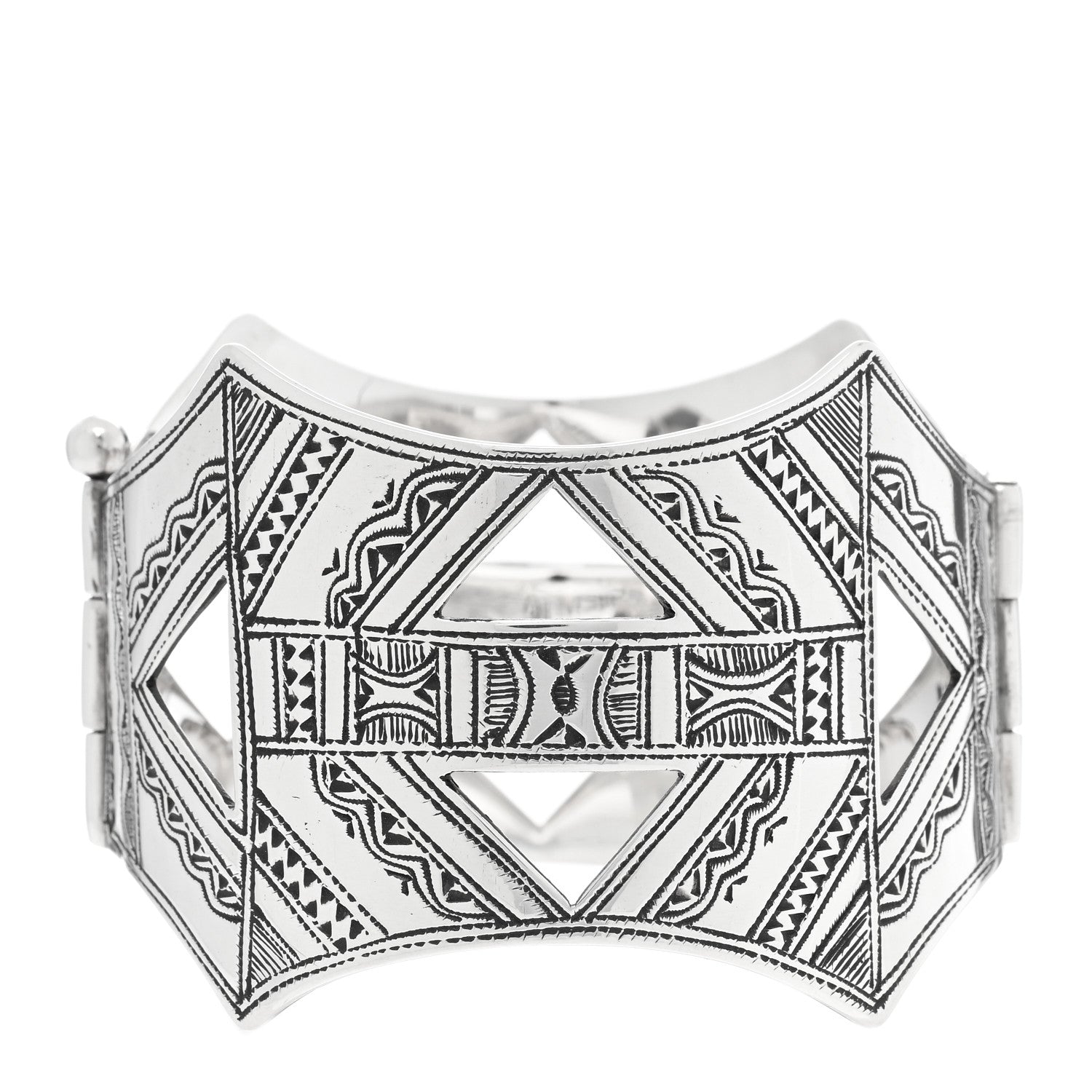 Hermes Sterling Silver Vintage Touareg Bracelet 1 of 3