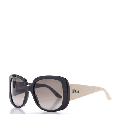 Christian Dior Cannage Dior Lady Lady 1 Sunglasses Black Ivory 1 of 9