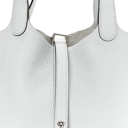 Hermes Taurillon Clemence Picotin Lock 18 PM Bleu Pale 15 of 25