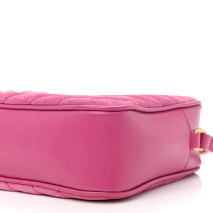 Saint Laurent Suede Matelasse Monogram Lou Camera Bag Rose 8 of 8