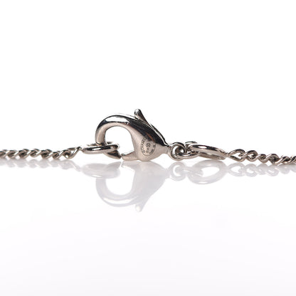 Chanel Baguette Crystal Pearl CC Lariat Necklace Silver 4 of 4