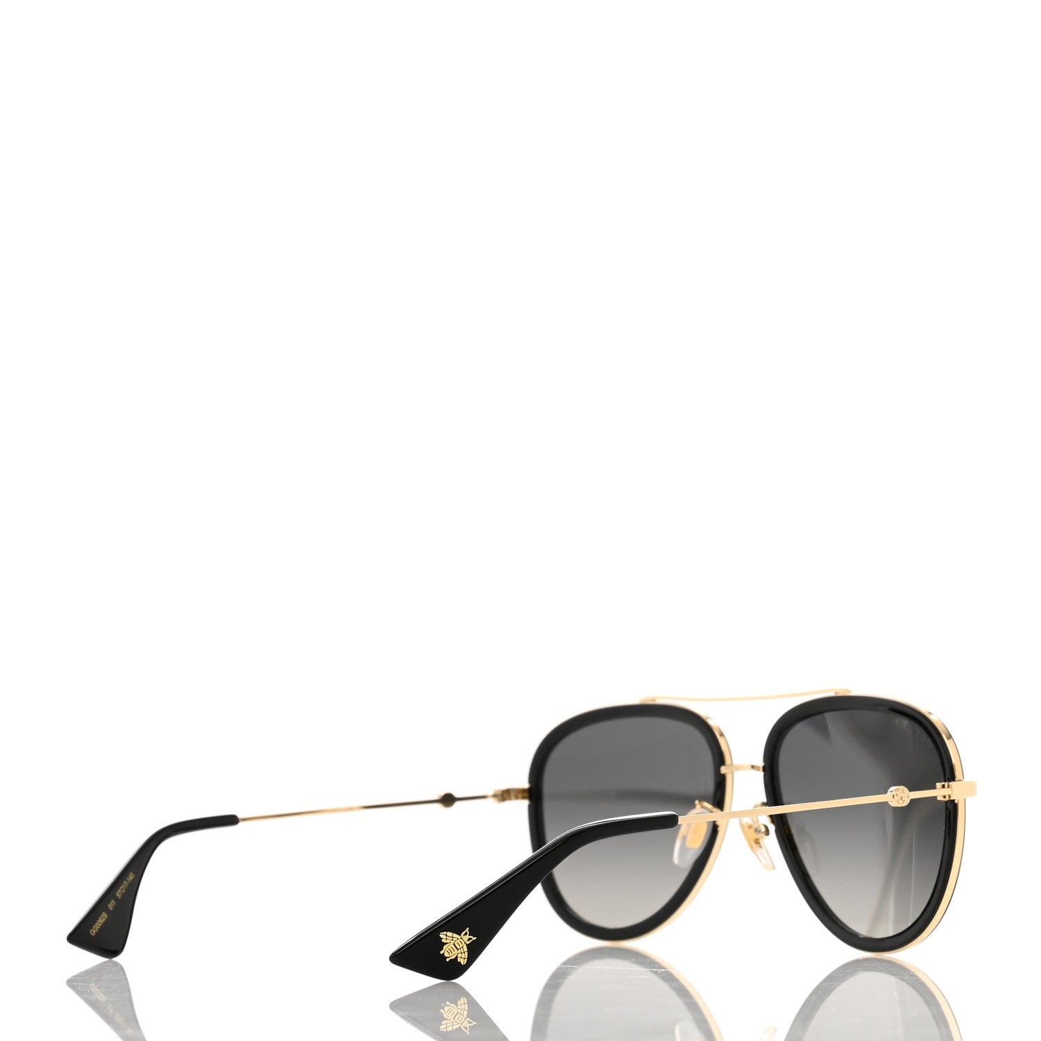 Gucci Aviator Sunglasses GG0062S Black Gold 4 of 8