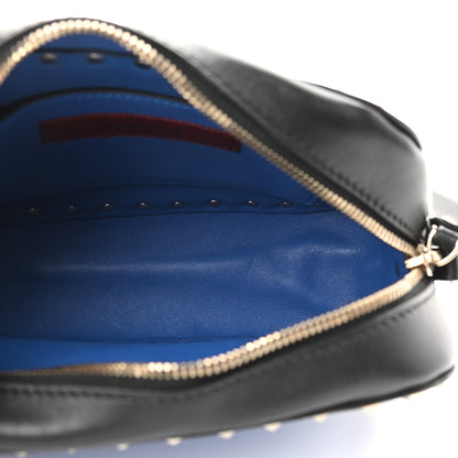 Valentino Garavani Calfskin Rockstud Camera Crossbody Bag Blue Black 5 of 8