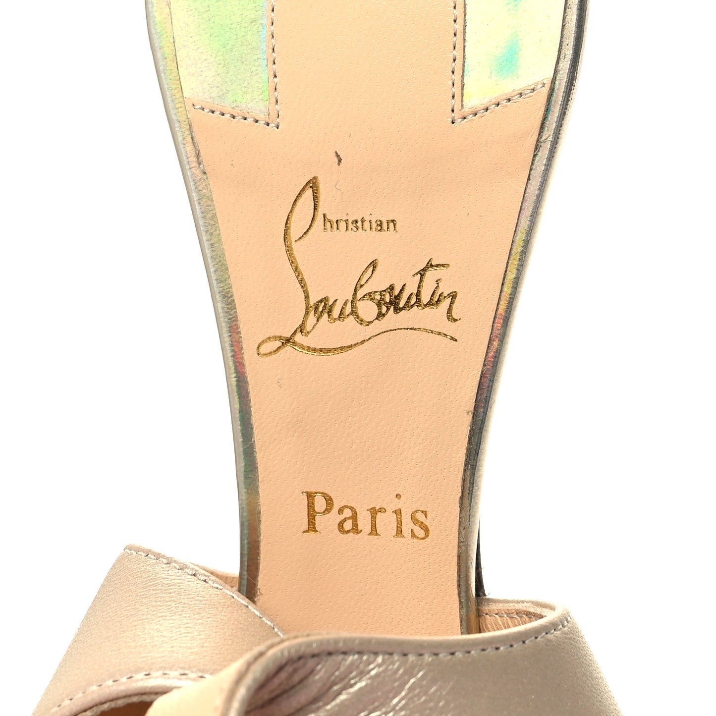 Iridescent Patent Degradama Slingback Flats 37.5 Iridescent