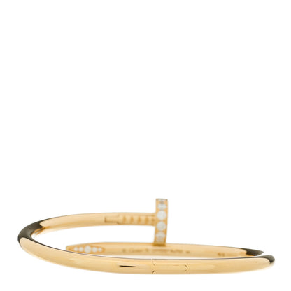 Cartier 18K Yellow Gold Diamond Juste Un Clou Bracelet 15 2 of 4