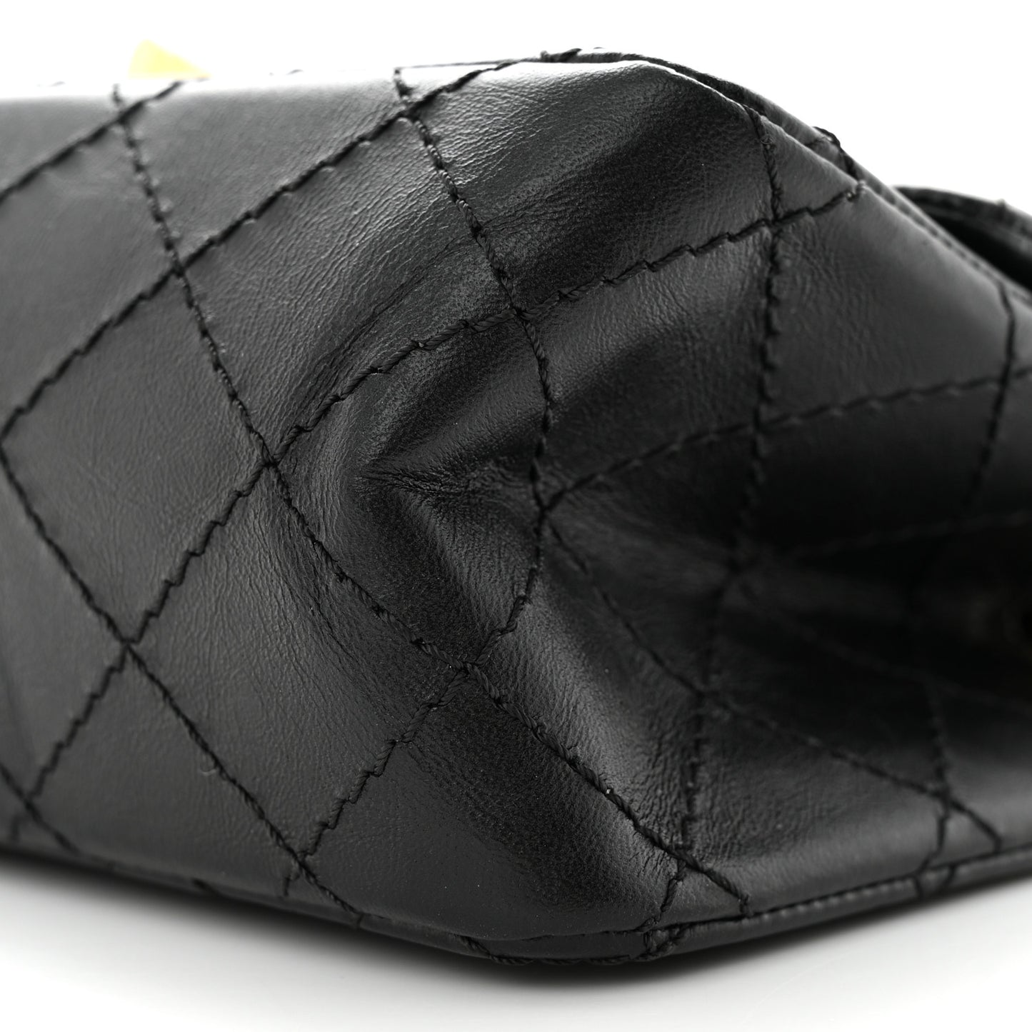 Aged Calfskin Quilted 2.55 Reissue Mini Flap Black