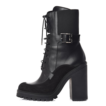 Givenchy Calfskin Suede Aviator Ankle Boots 41 Black 1 of 10