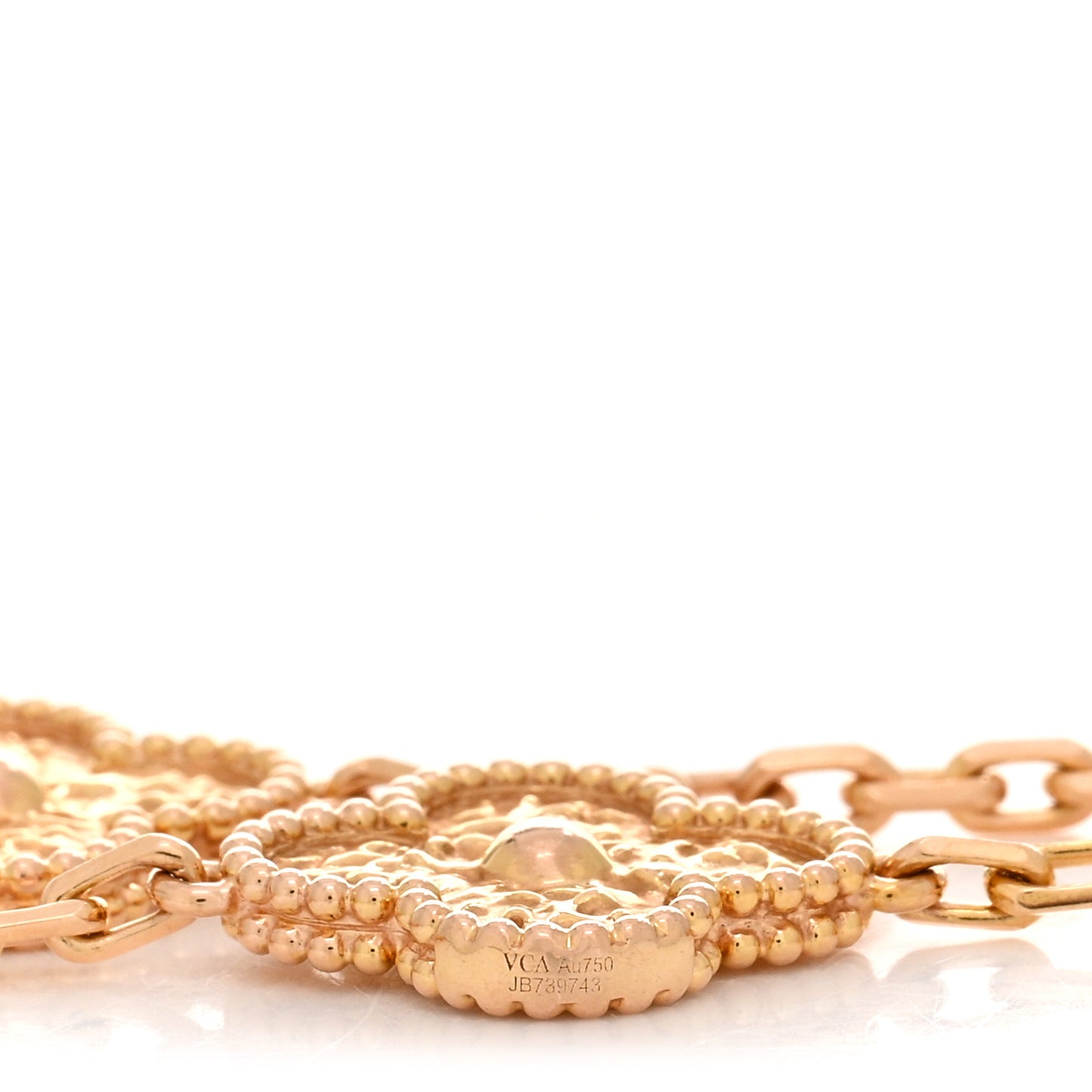 18K Rose Gold 5 Motifs Vintage Alhambra Bracelet