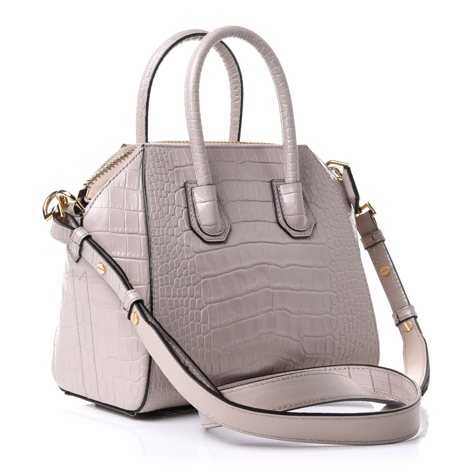 Givenchy Calfskin Crocodile Embossed Mini Antigona Dune 3 of 10