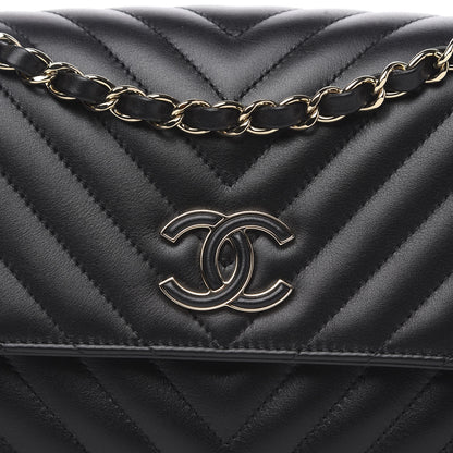 Chanel Calfskin Quilted Medium Daily Chevron Flap Black 7 of 11