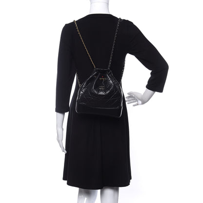 Chanel Aged Calfskin Quilted Small Gabrielle Backpack Black 2 of 11
