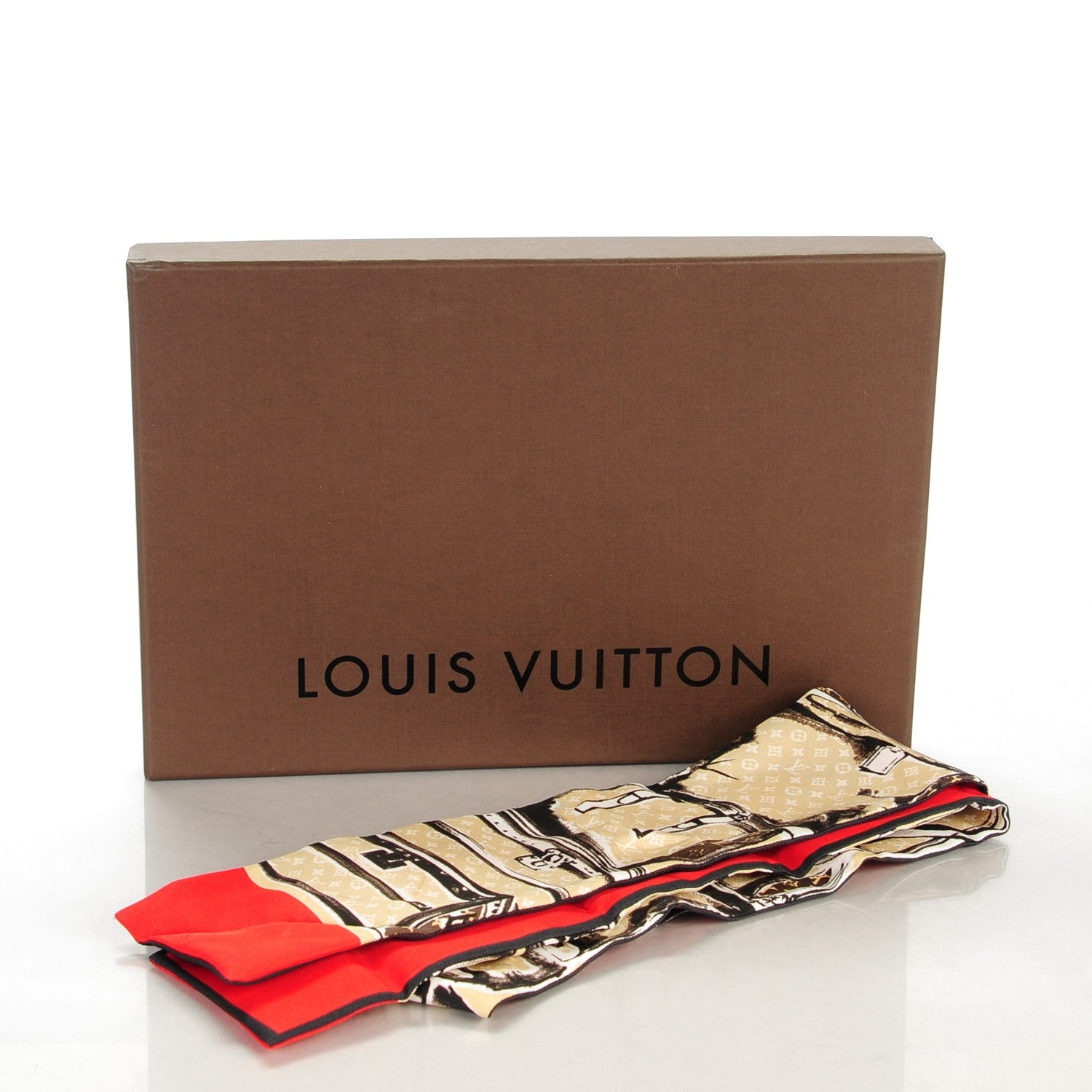 Louis Vuitton Silk Monogram Trunks Bandeau Brown 6 of 6